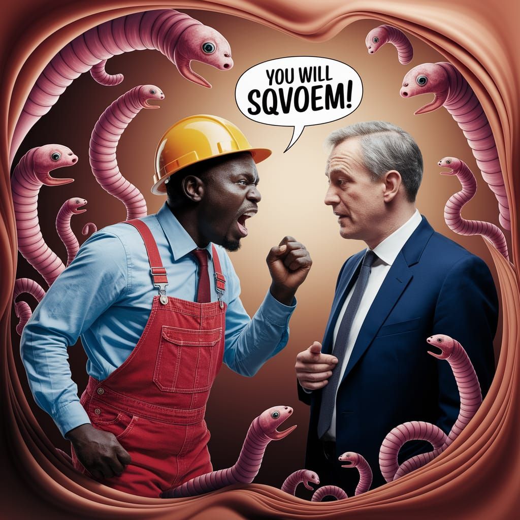 African Politician Confronts British Bureaucrat in Surrealis...