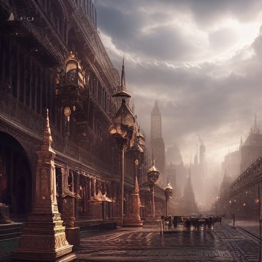 Dramatic Champagne Glass Digital Matte Painting