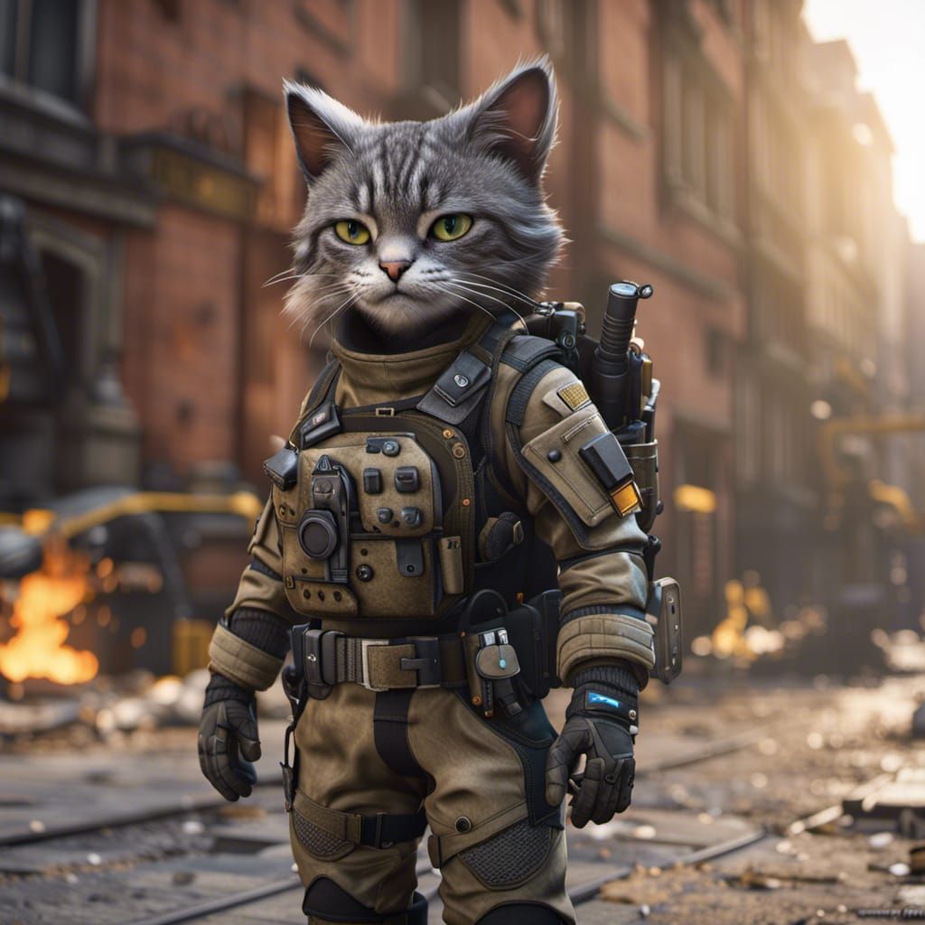 Cats in Tactical Gear: 3D Game Cinematic