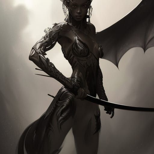 Dragon Hybrid Portrait in the Style of Concept Art