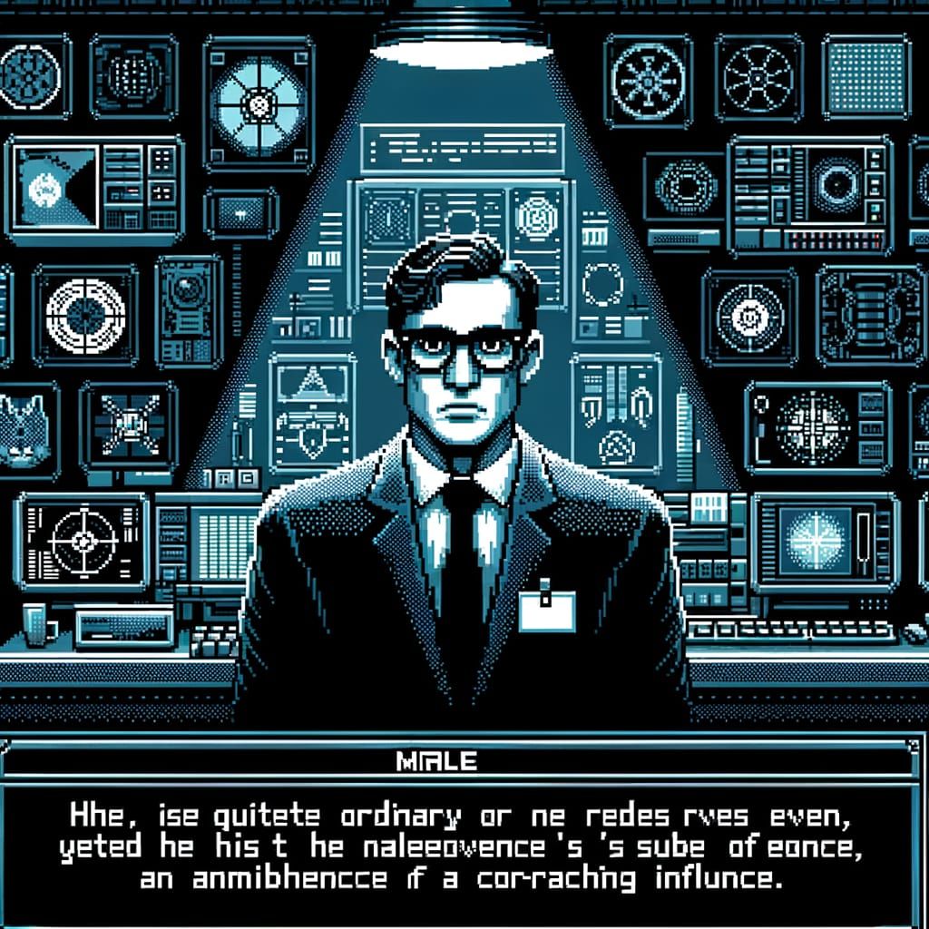 8-Bit Pixel Art: The Covert Leader