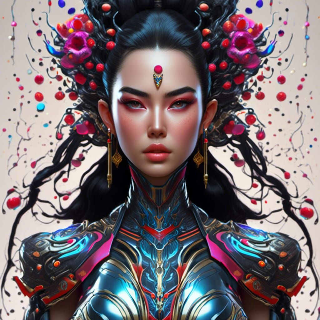 Hyperrealistic Sci-Fi Woman in 3D Cinematic Style