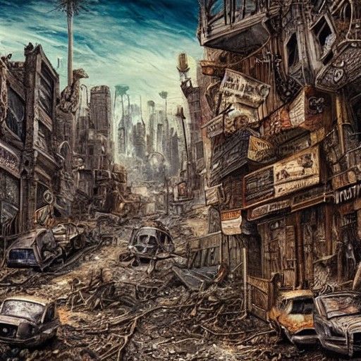 Surreal Post-Apocalyptic City of Giant Rats