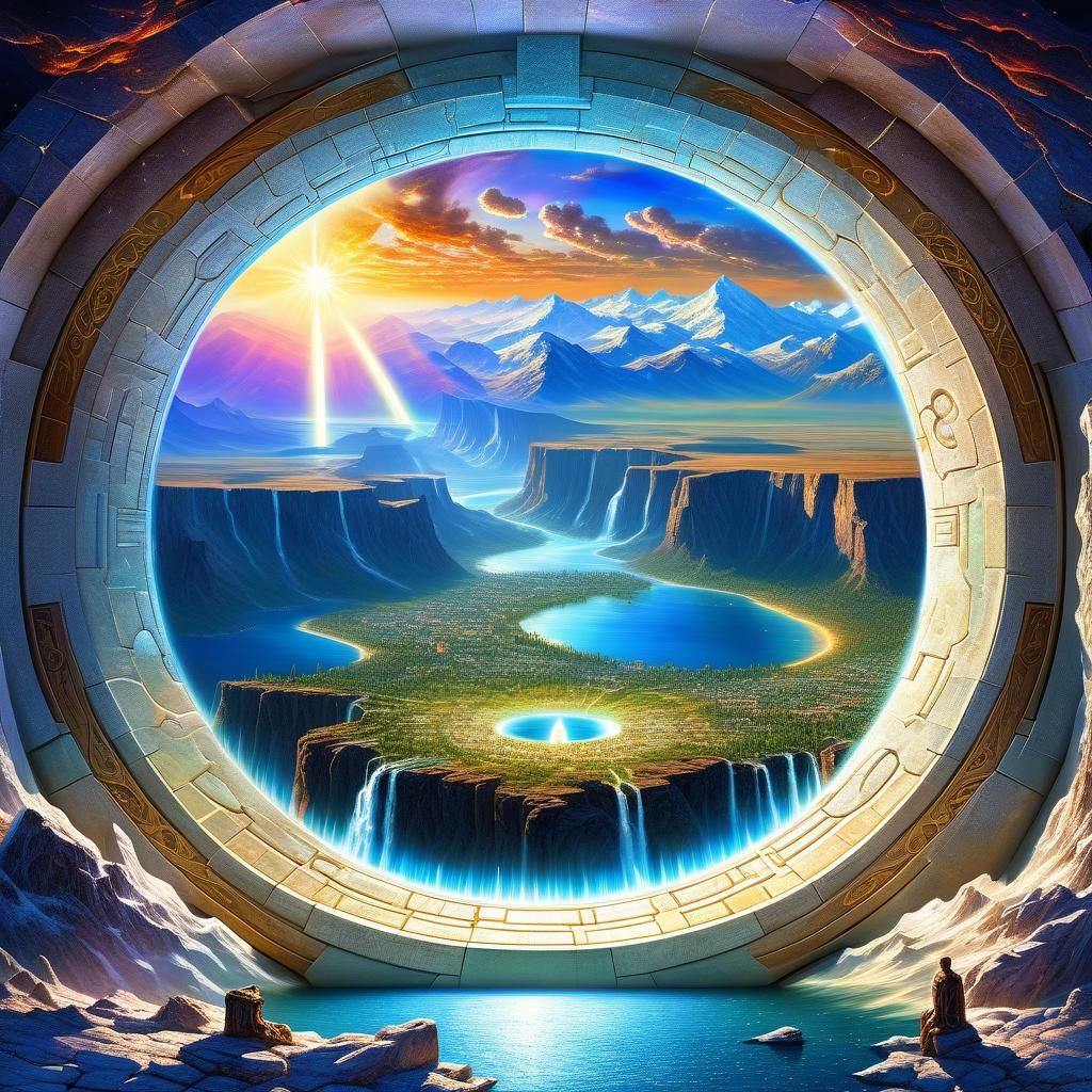 Neon-Gothic Portal to a Dream Vista