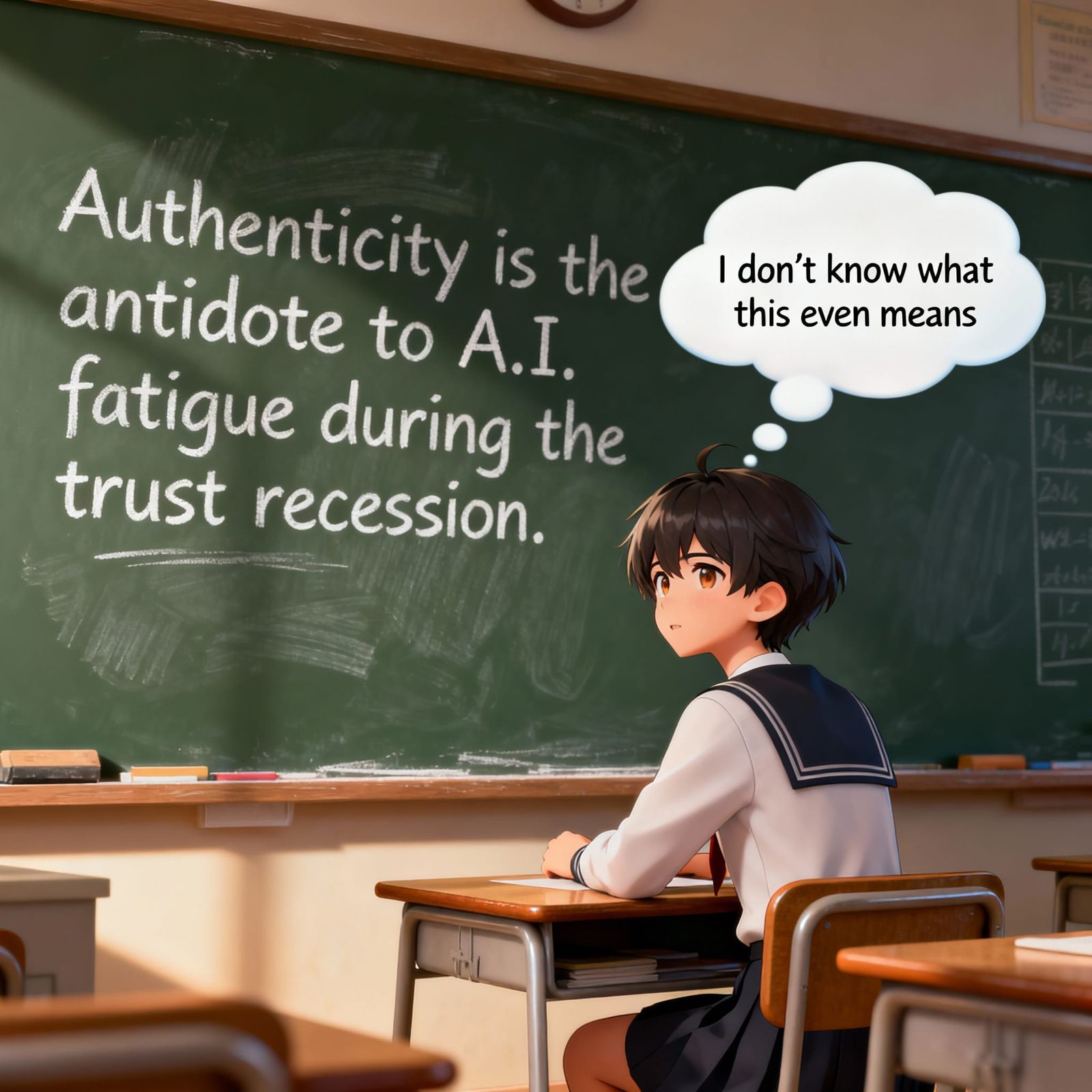 Classroom Chalkboard: Authenticity Antidote