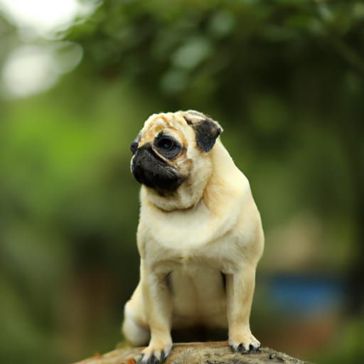 Pug Portrait in Professional Photography Style