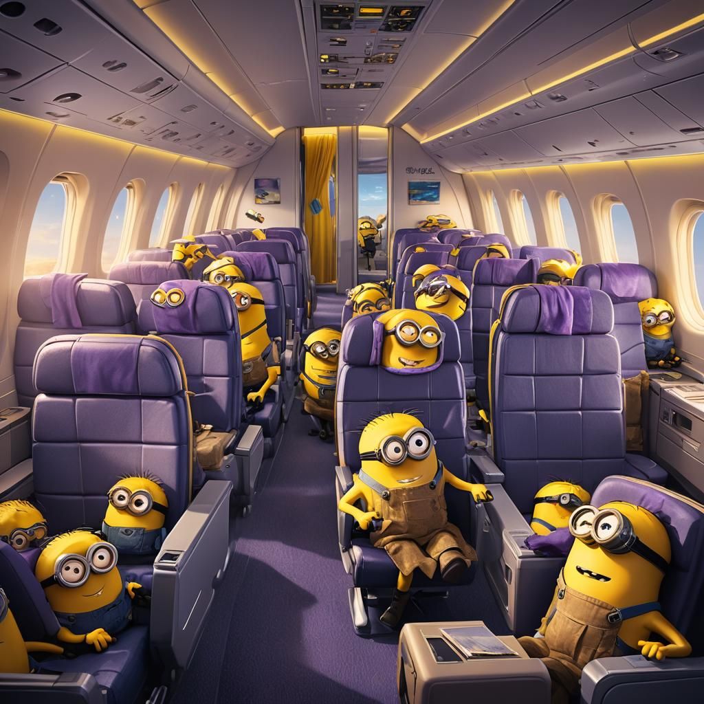 Minions on Lufthansa Flight, Splash Art Style