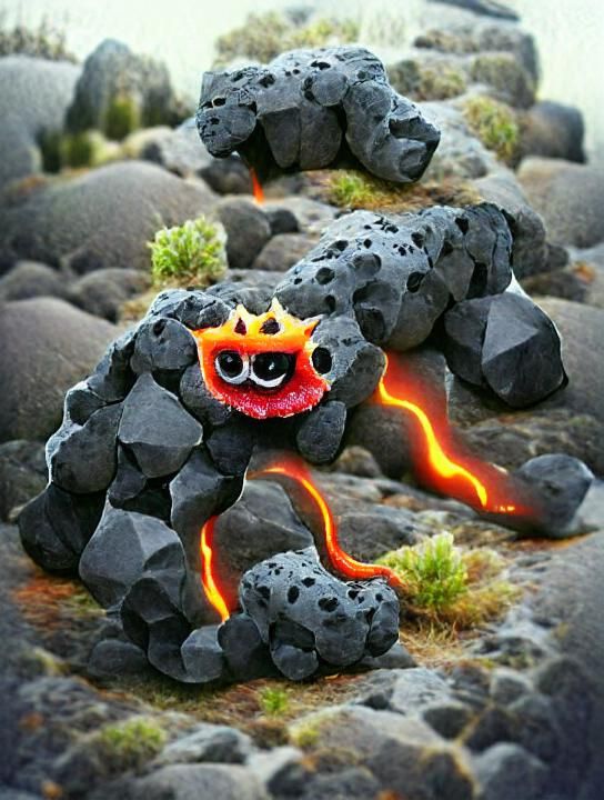 Fiery Lava Rock Monster