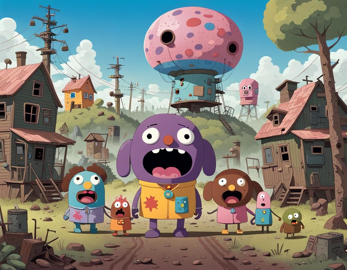 Zombie Hey Duggee in a Post-Apocalyptic Wonderland
