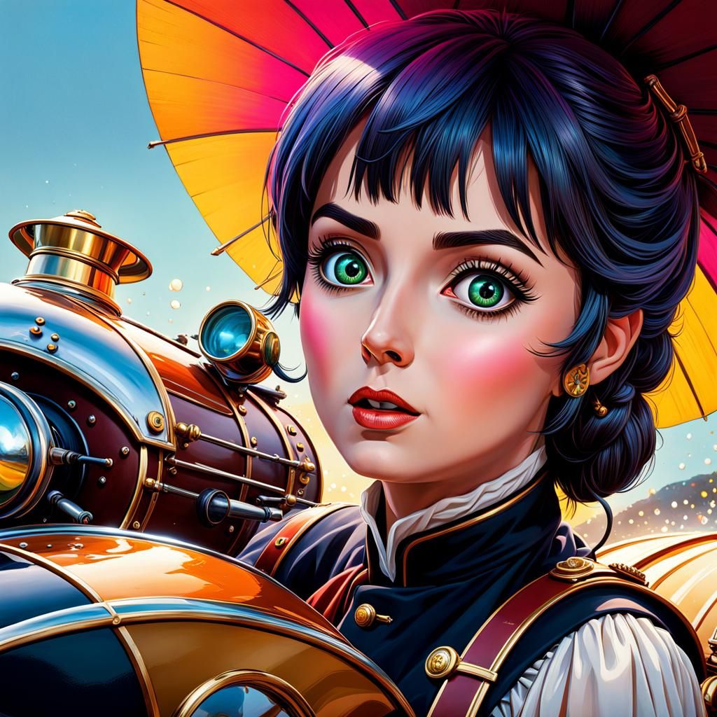 Hyperrealistic Chitty Bang Bang Splash Art