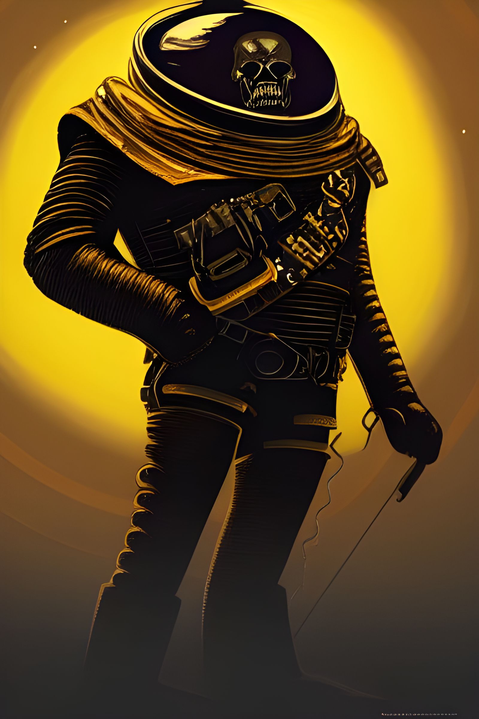 Space Pirate Portrait in Detailed Poster Art Style