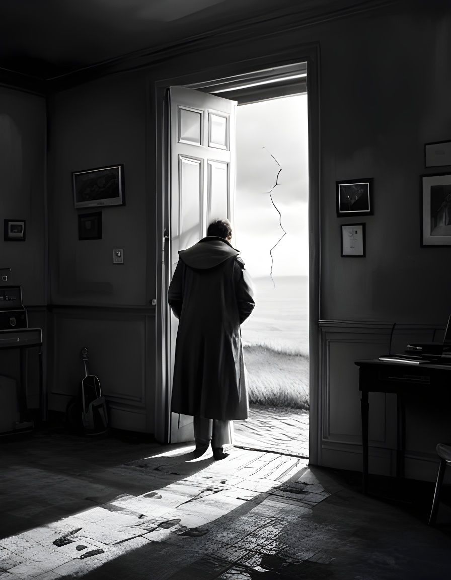 Abstract Surreal Image of Despair and Loneliness