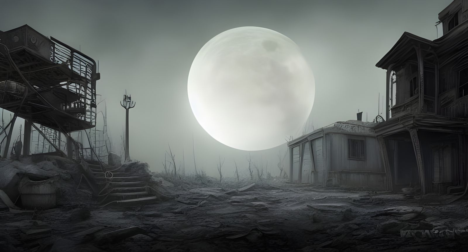 Sinister Post-Apocalyptic Moon Base in Unreal Engine 5