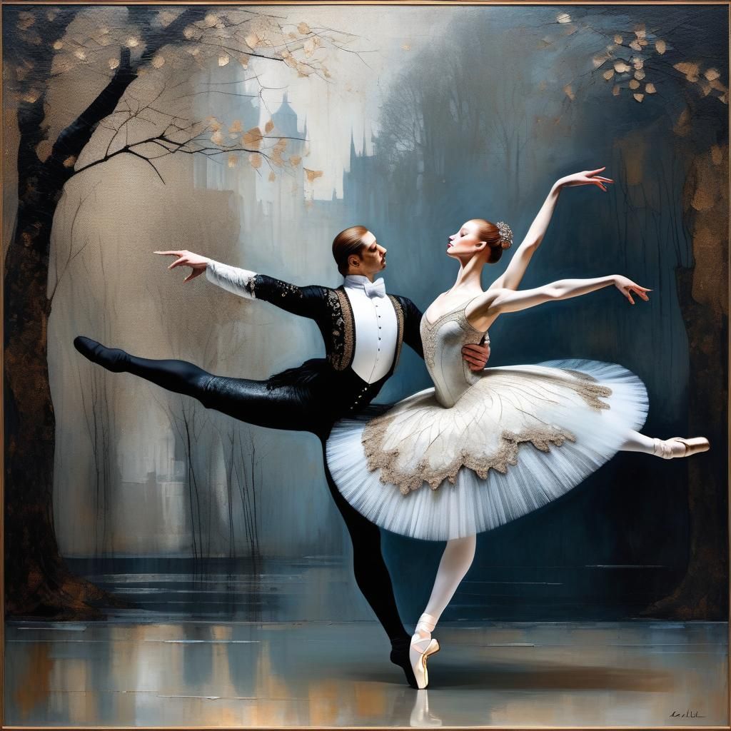 Swan Lake Ballerina: Surreal Digital Painting