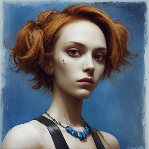 Abstract Expressionist Composition with Bold Brushstrokes