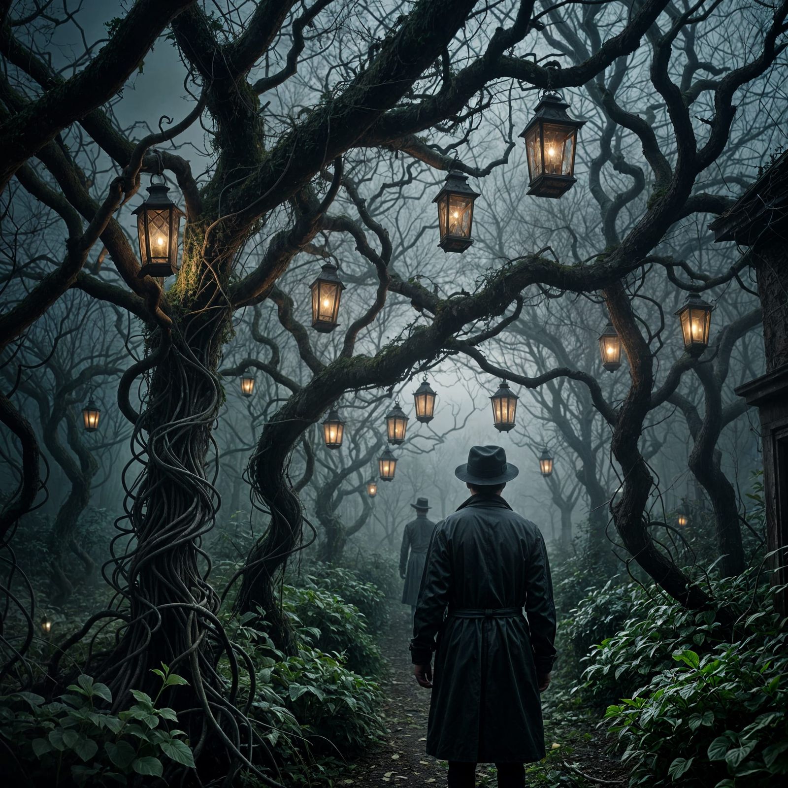 Creepy Garden: A Dark and Eerie Scene