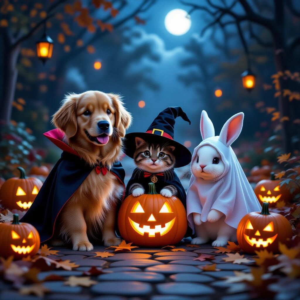 Adorable Animals in Creative Halloween Costumes