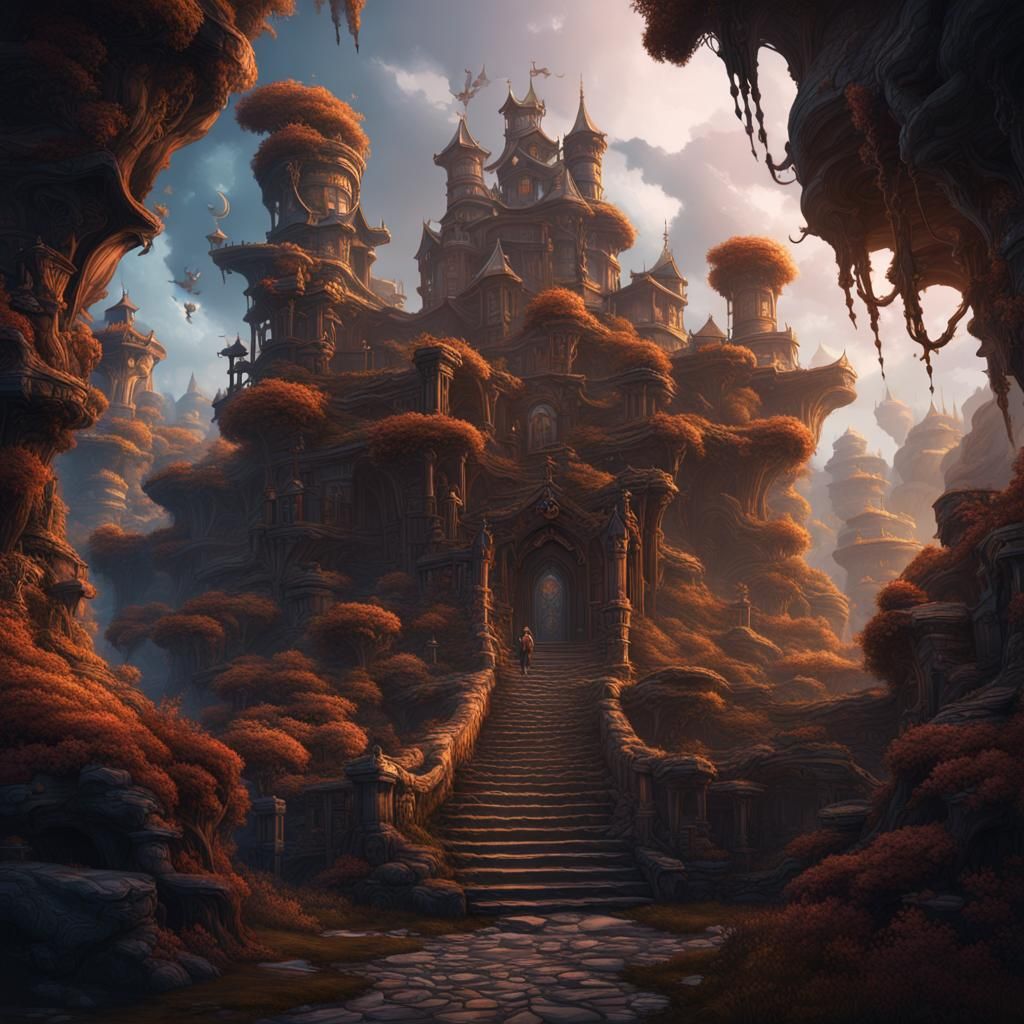 Fantastical Fool: Detailed Matte Painting