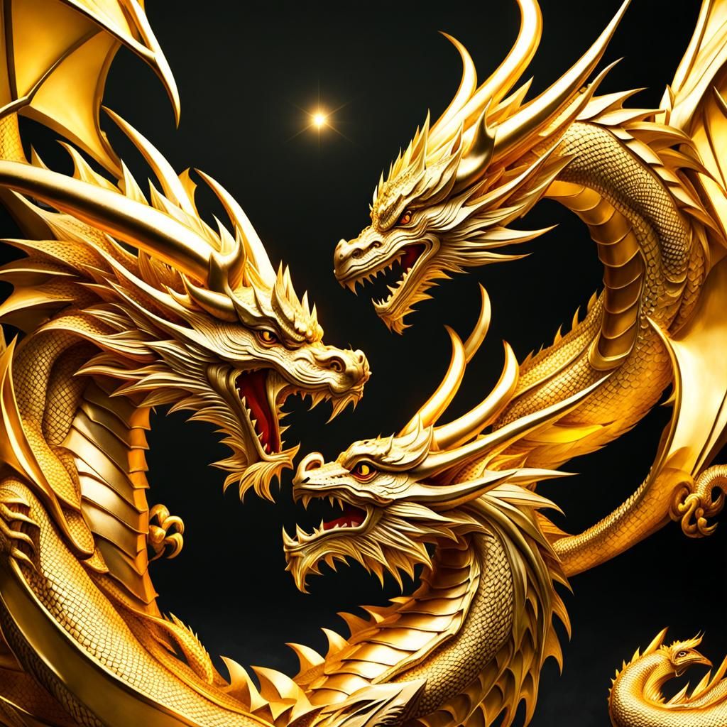 Dragons Clash Over Golden Treasure