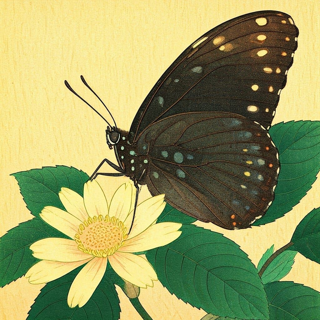 Butterfly and flower