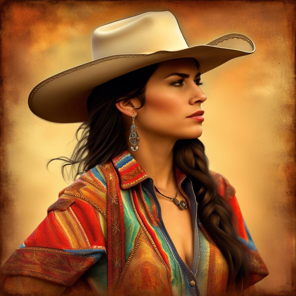 Cowgirl Portrait in Arizona Summer Colors