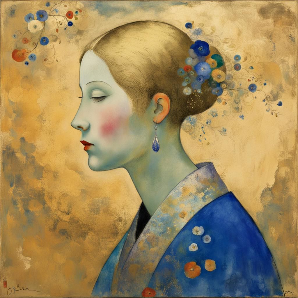 Aurora vestida de japonesa