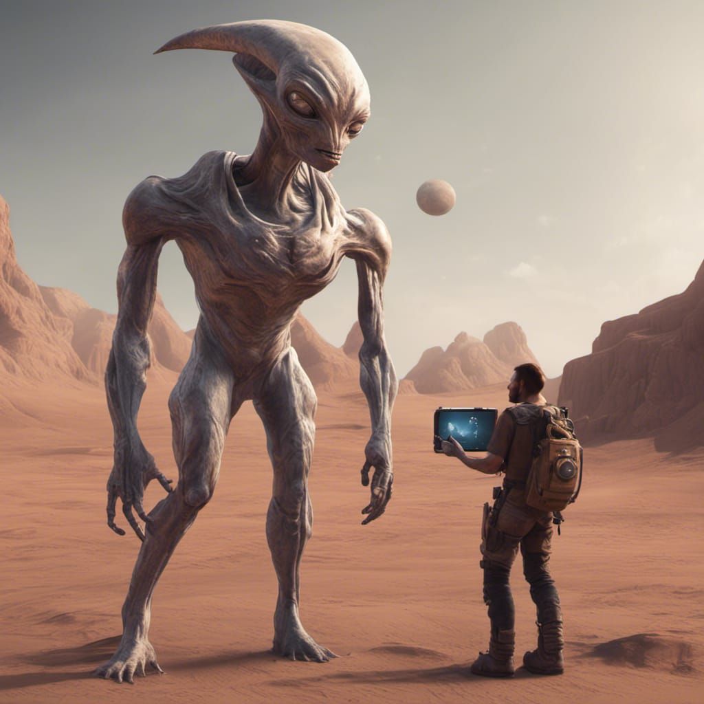 Alien and Human Coding Unity Game on Alien Planet