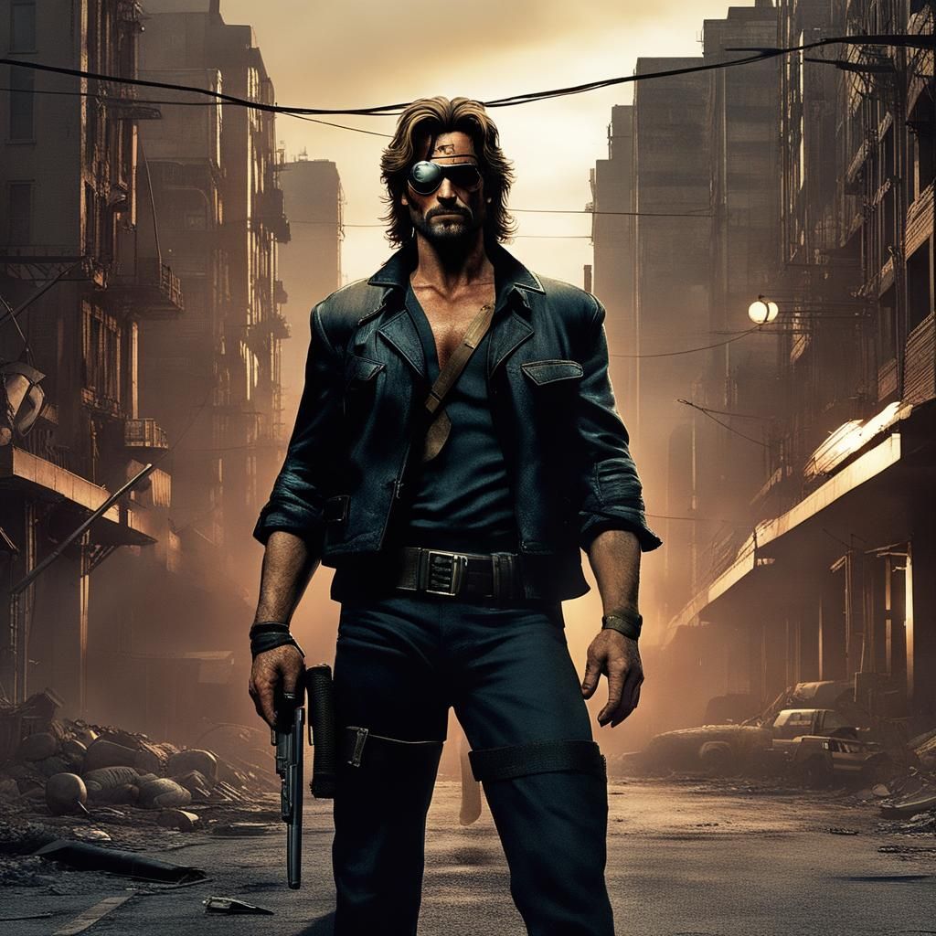 Snake Plissken in Post-Apocalyptic City