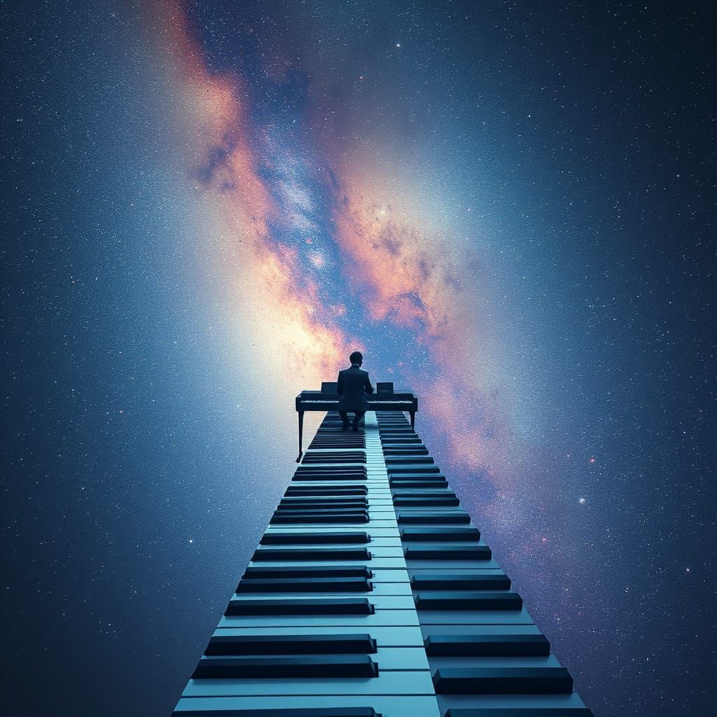 Cosmic Piano in Infinite Space