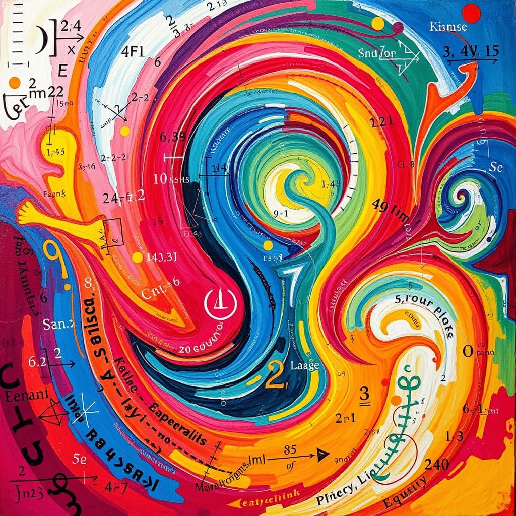 Vibrant Impressionist Math Art