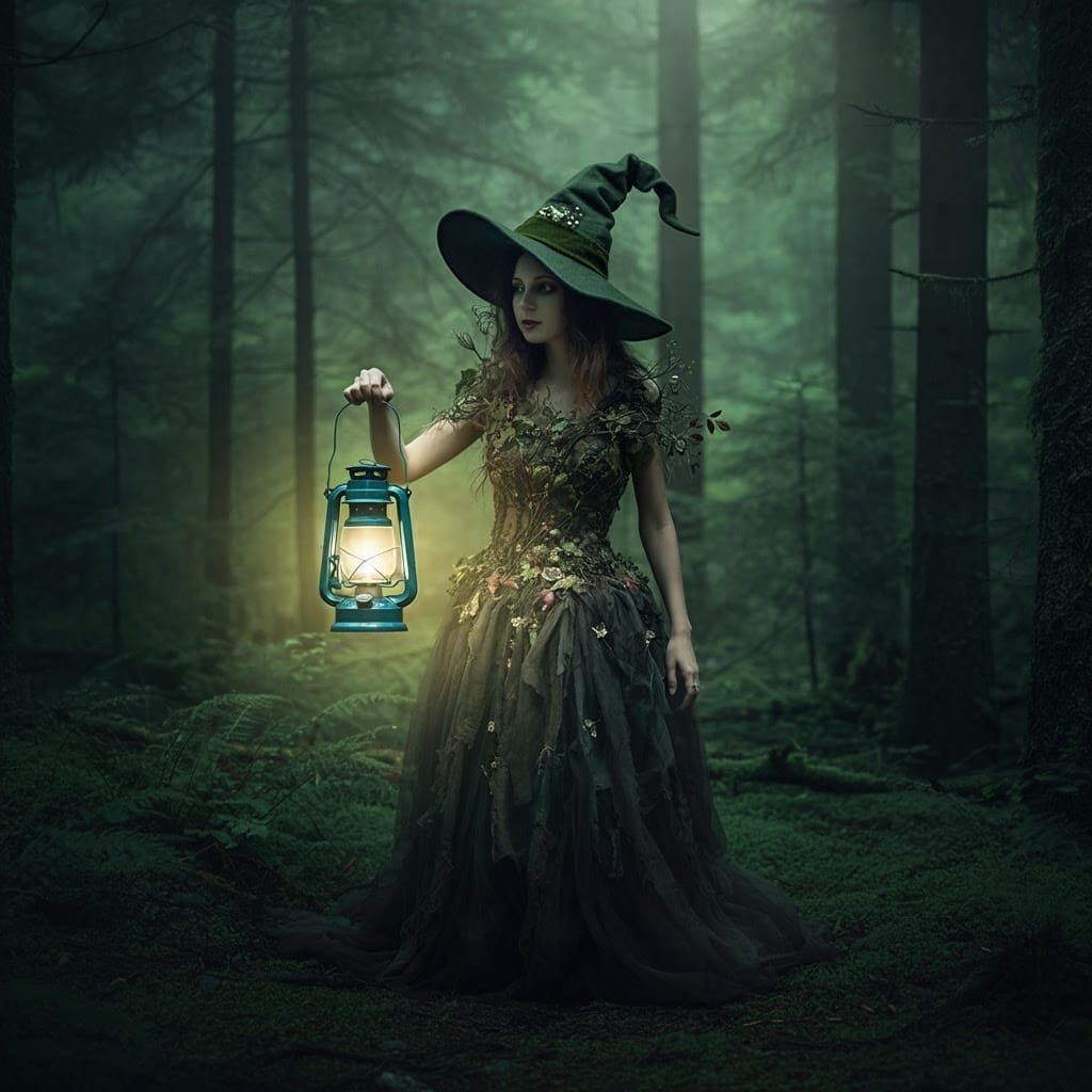 Mystical Witch in Enchanted Forest, National Geographic-Insp...
