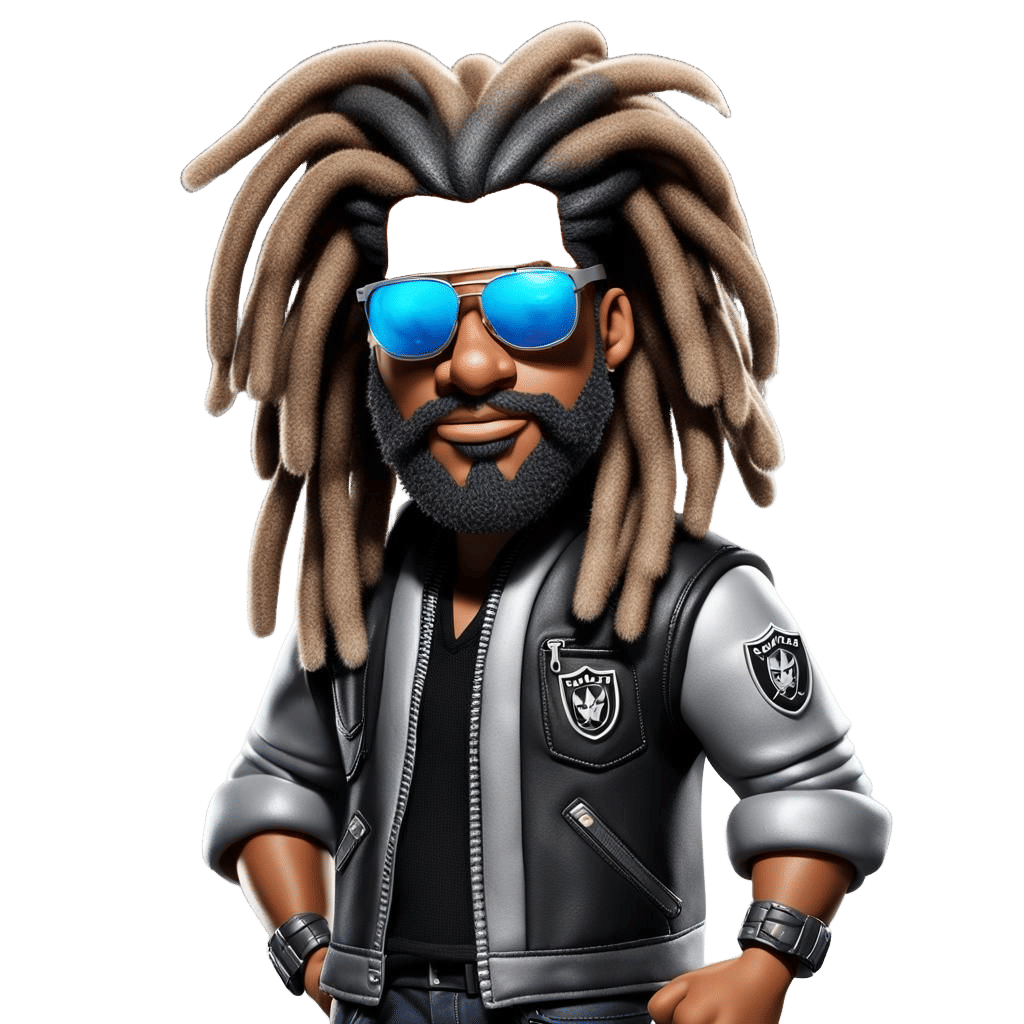 Hip-Hop Male in Raiders Gear, Airbrushed Illustration