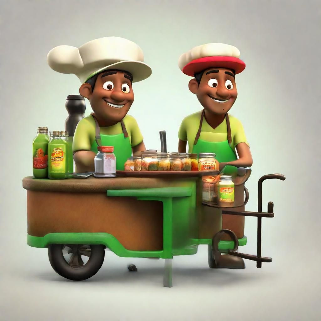 Friendly Peruvian Emolientero in Pixar-Style 3D