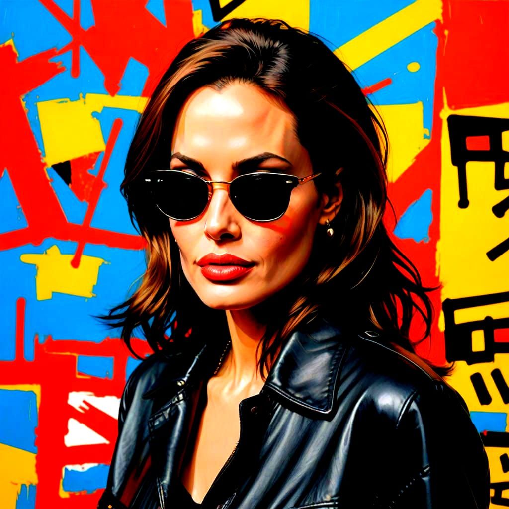 Angelina Jolie in Pop Art Style