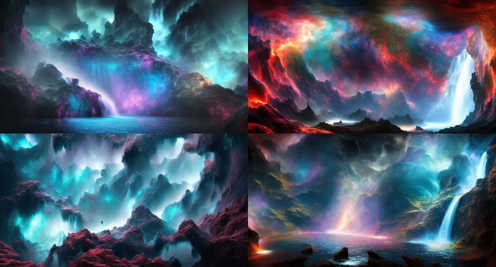 Epic Nebula Waterfall: A Sci-Fi Masterpiece