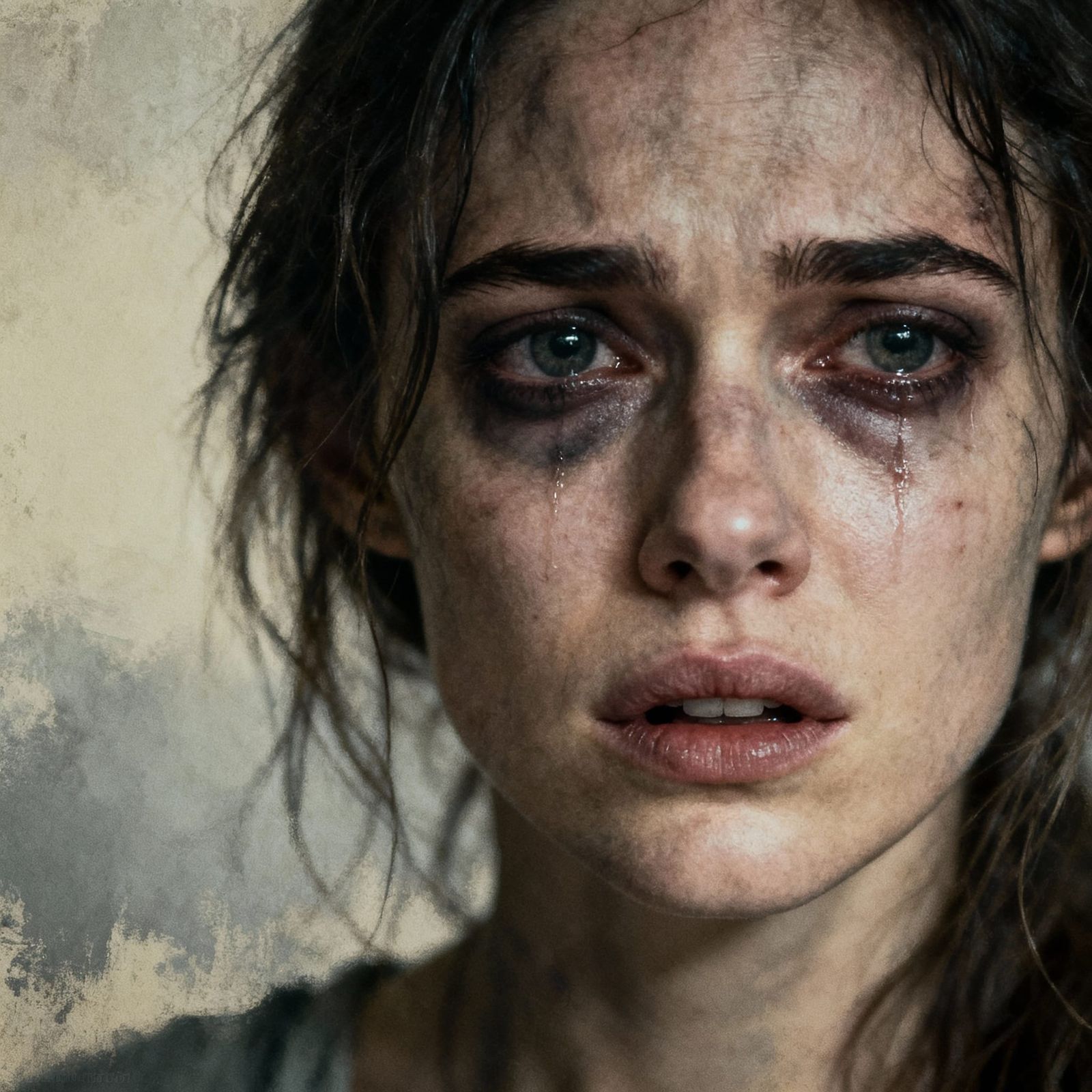 Woman's Raw Emotion Captured in Cinematic Portrait