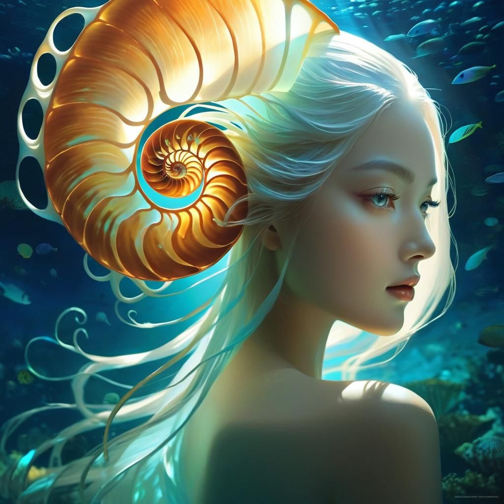 Mesmerizing Nautilus Woman in Fantasy Art Style