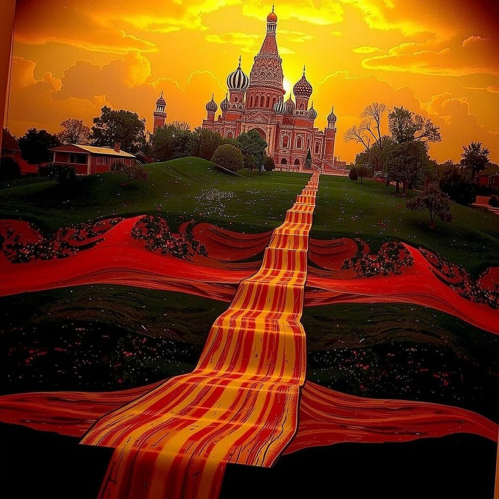 Golden Hour Landscape with Warm Lighting and Clouds