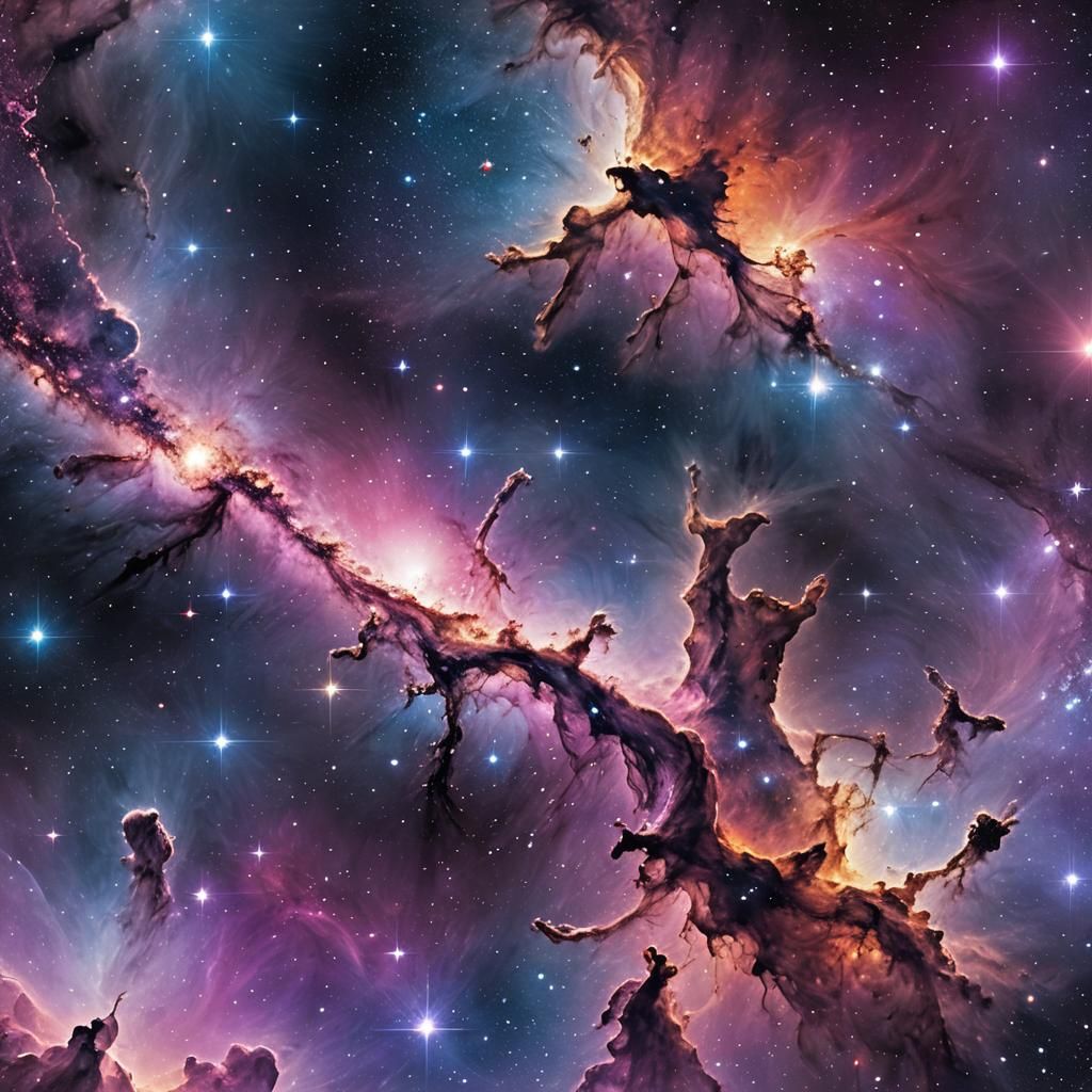 Shimmering Galaxy in Vast Expanse of Space