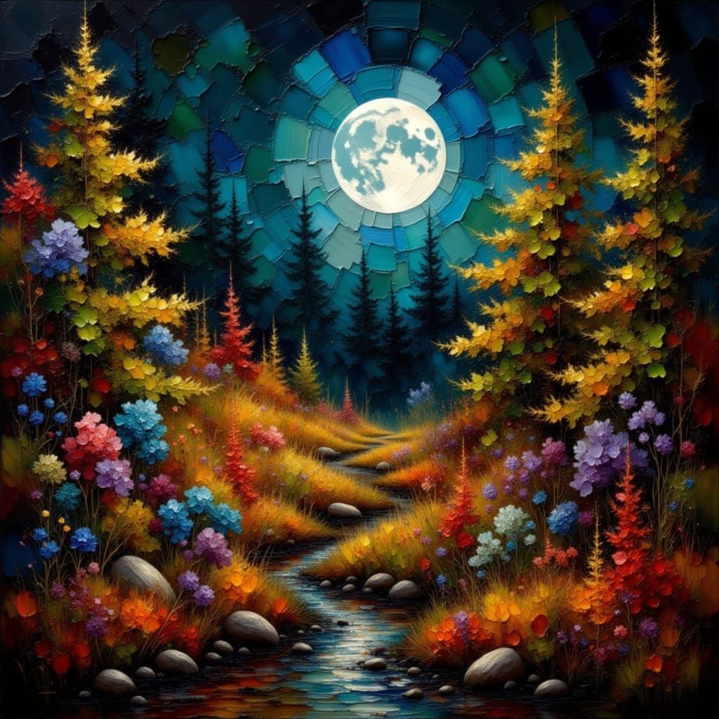 Lush Michigan Forest in Detailed Naturalism Style