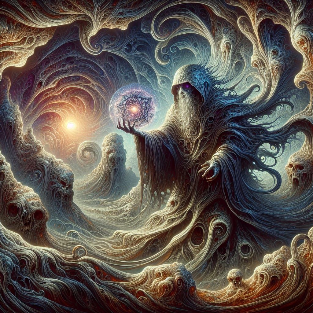 Outer God Nyarlathotep With A Metaphysical Gewel Casting Evi...