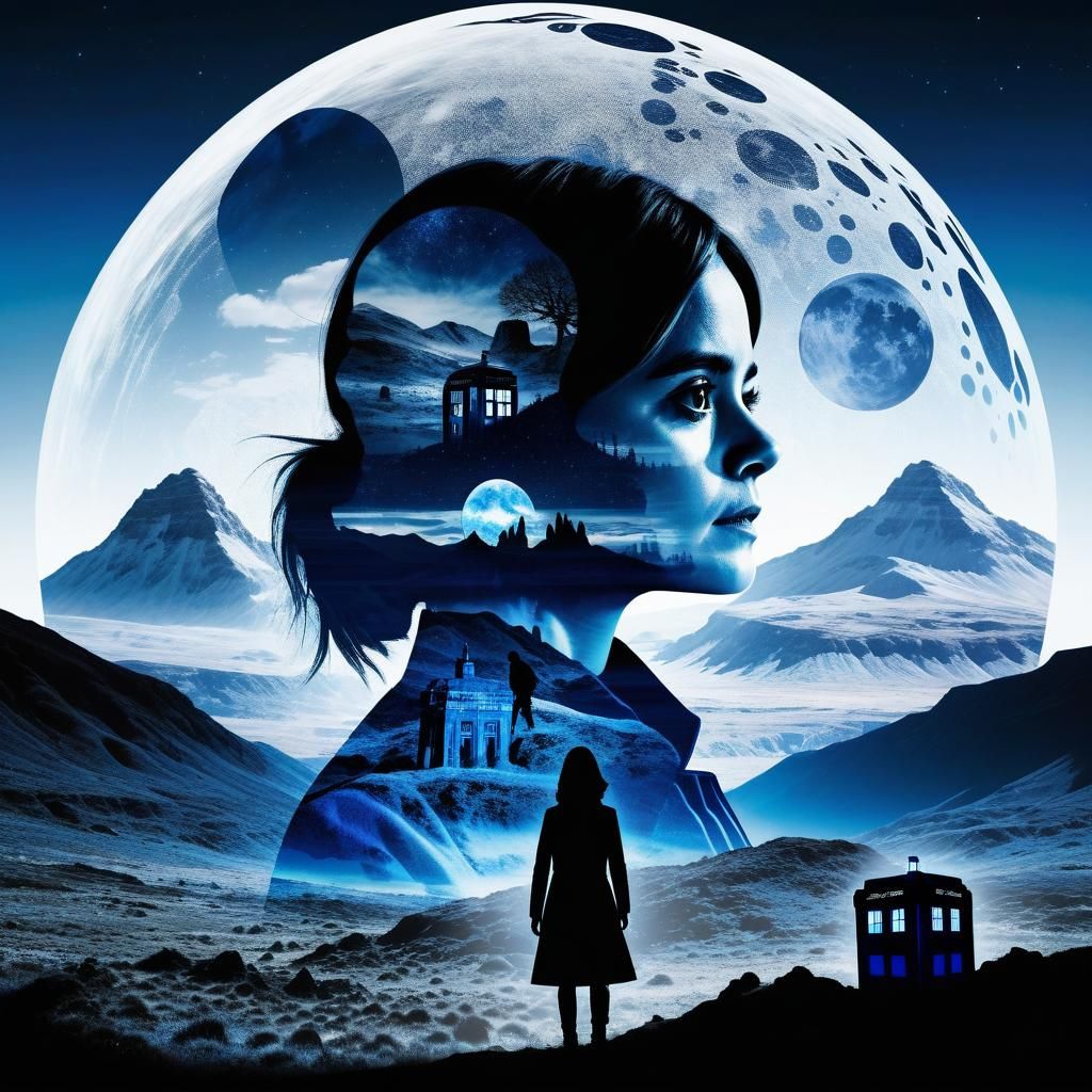 Dual Exposure Portrait with Alien Landscape