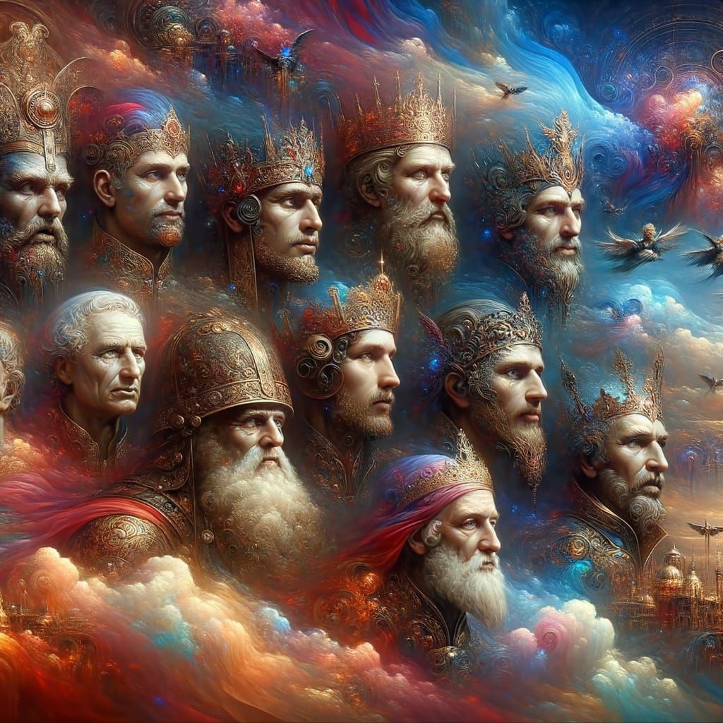 Historical Leaders in Fantastical Matte Painting