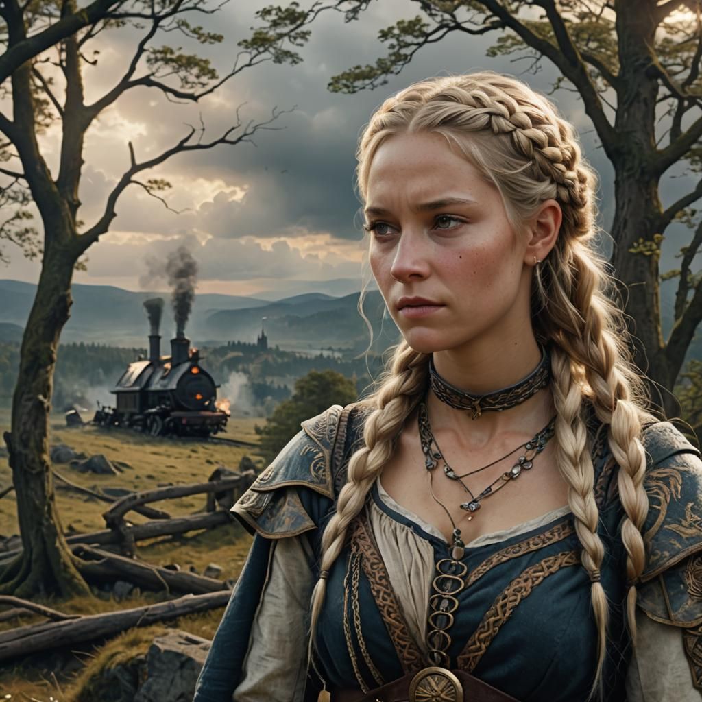 Ethereal Pagan Woman in Trance, Digital Painting