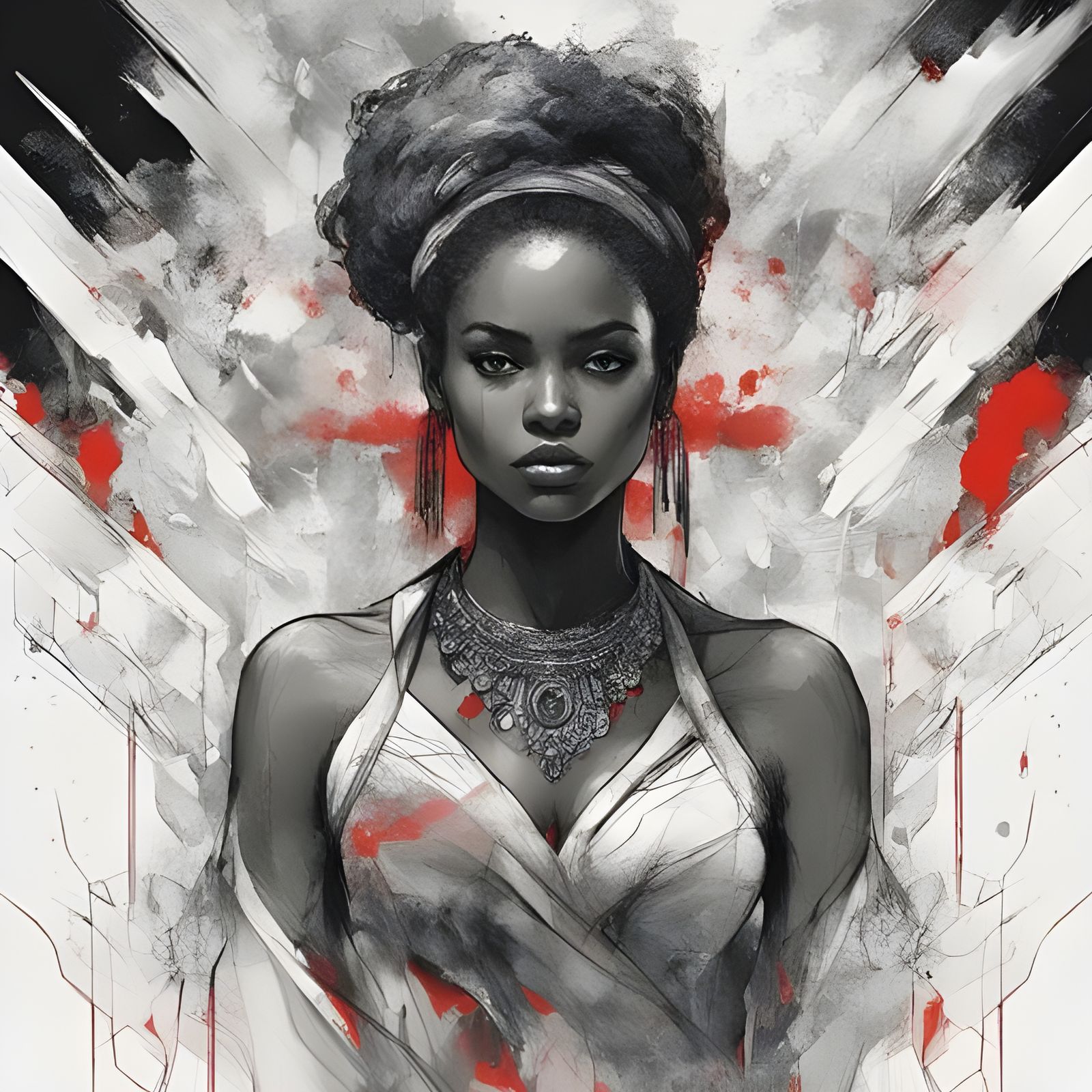 19th Century Portrait of Afro-American Girl