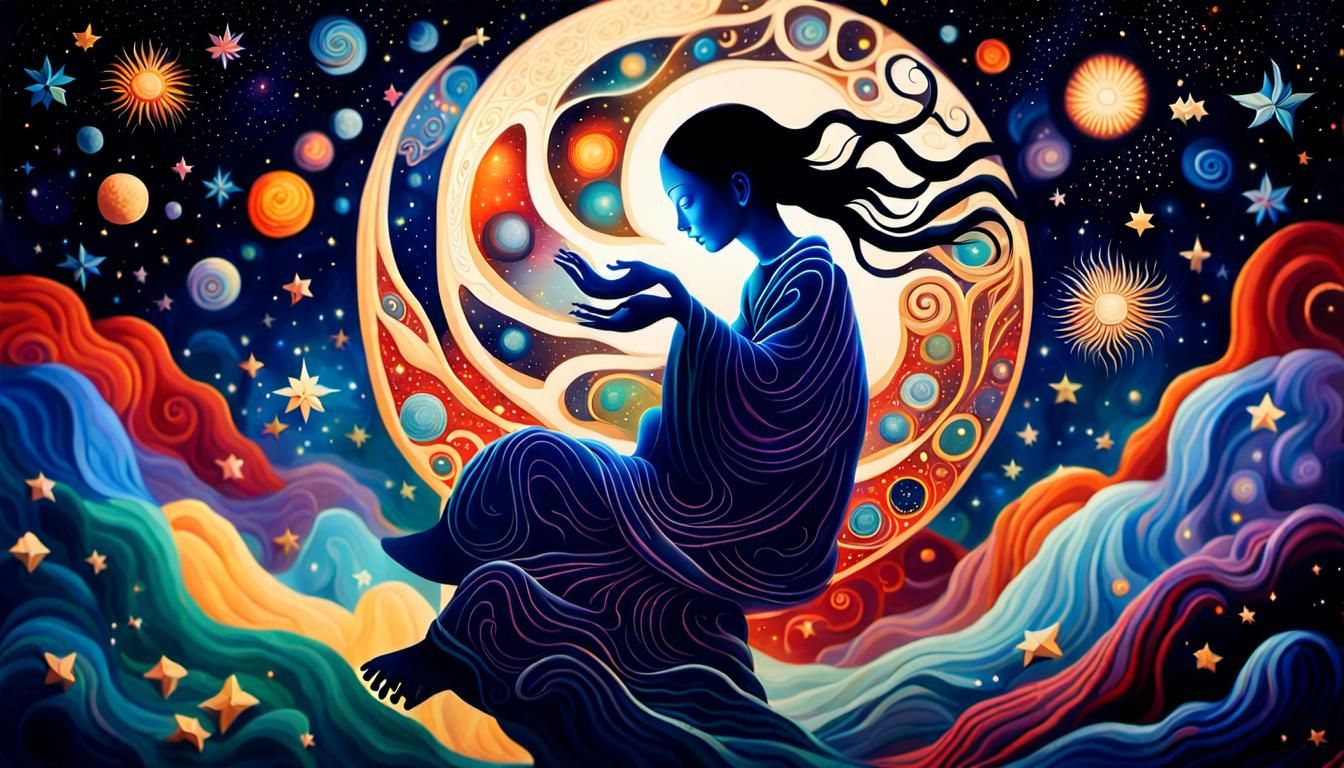 Cosmic Transformation: A Surreal Digital Artwork