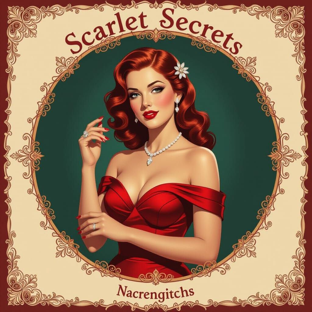 Abstract Scarlet Waves of Color