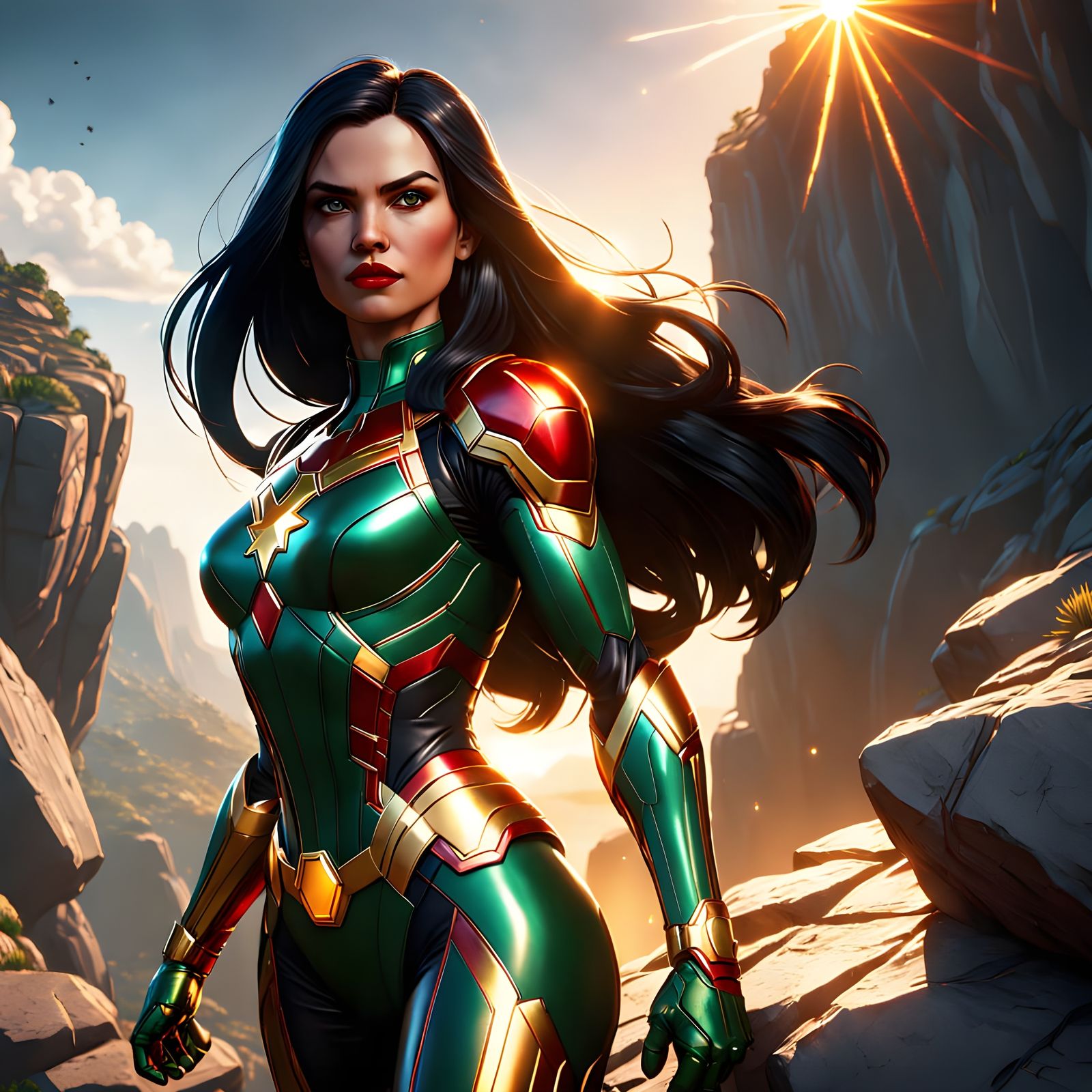 Marvel-Inspired Italian Super Heroine in Action