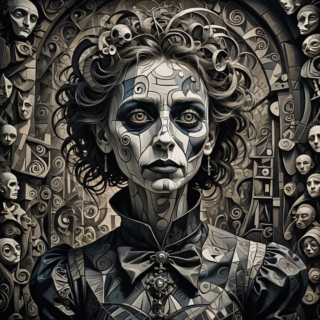 Hyperrealistic Angelic Portrait in Moody, High-Contrast Cine...