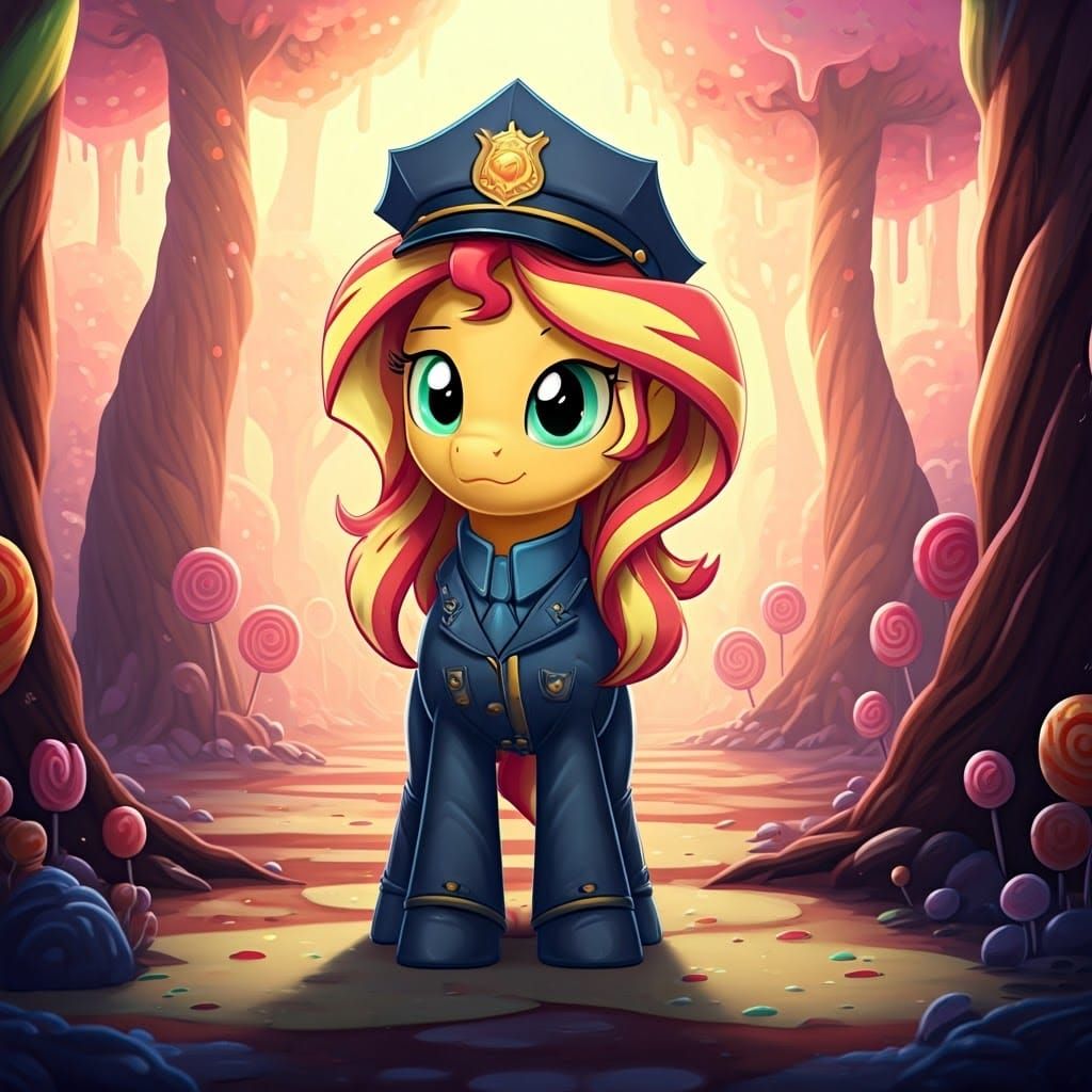 Heroic Lightning Swat Pony in Candyland Landscape